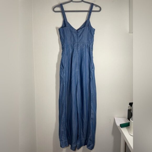Everlane Denim Sleeveless Jumpsuit size 0 - Picture 7 of 8